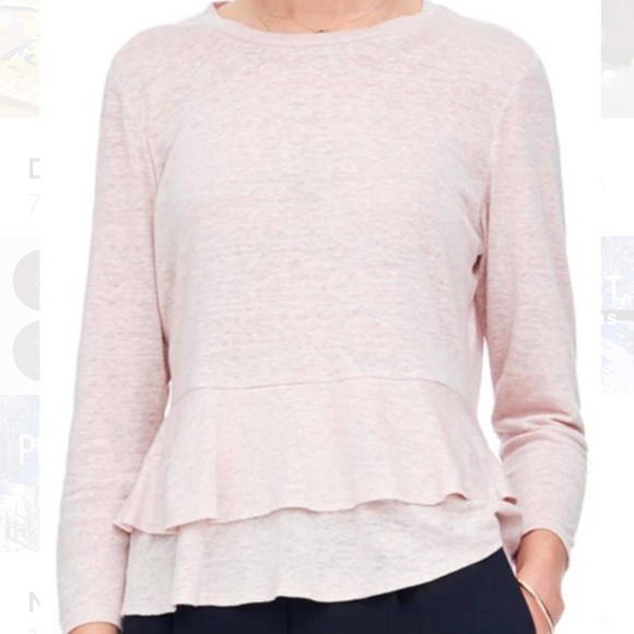 Rebecca Taylor Tops - Rebecca Taylor Blush Linen Tee